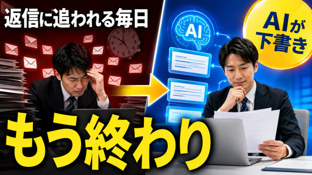 問い合わせメールの返信はAIに任せる|人の仕事は「確認」と「送信の判断」だけになる